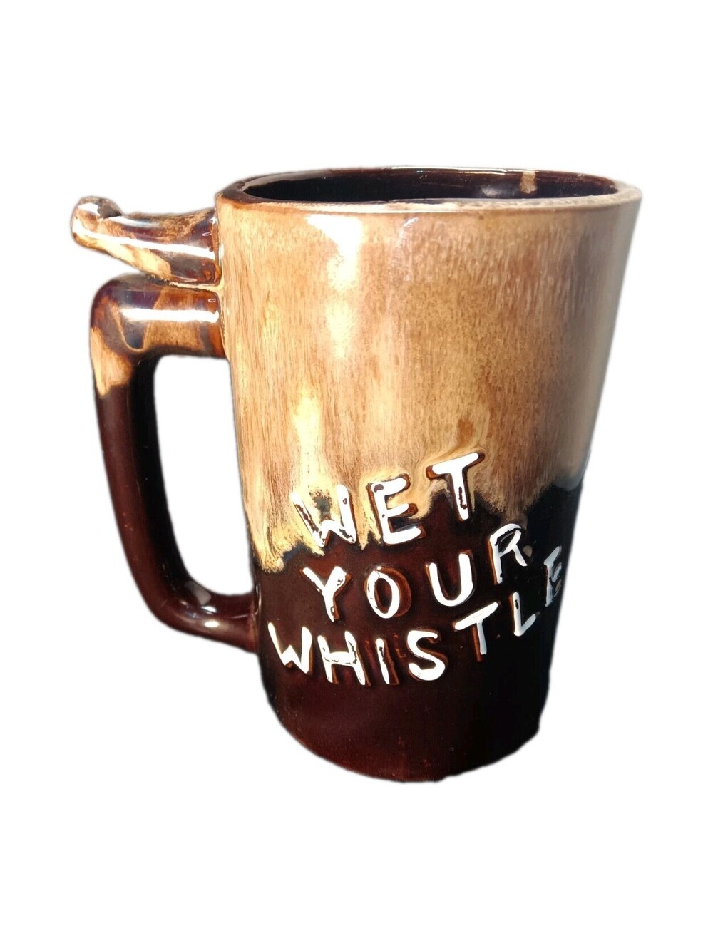Florida Silver Springs Souvenir whistle Mug "WET YOUR WHISTLE" Japan Vintage